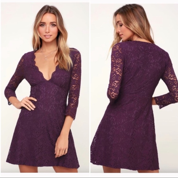 Lulus Dresses & Skirts - NEW! NWT. Lulu’s We Will Dance Purple Lace Dress